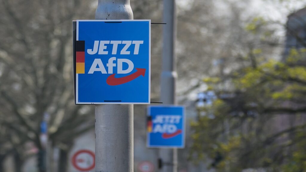 ملصق انتخابي لحزب البديل من أجل ألمانيا في راينبفالتز. (Foto: Hannes P. Albert/dpa)