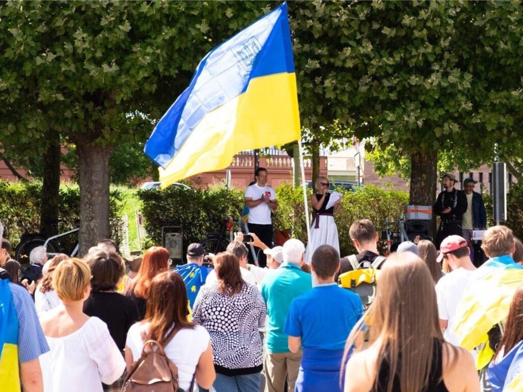 Мітинг до Дня Незалежності України в Майнці, 24 серпня 2025. Фото - Ukrainischer Verein Mainz e. V. 