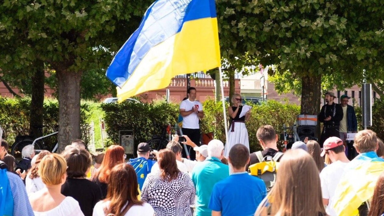 Мітинг до Дня Незалежності України в Майнці, 24 серпня 2025. Фото - Ukrainischer Verein Mainz e. V. 